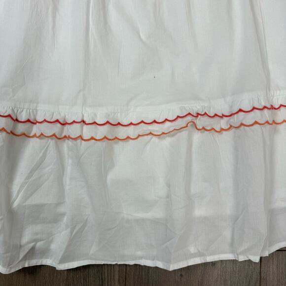 J Crew Scalloped Trim Sleeveless Flowy Midi Dress US Women's 10 New - Picture 8 of 9